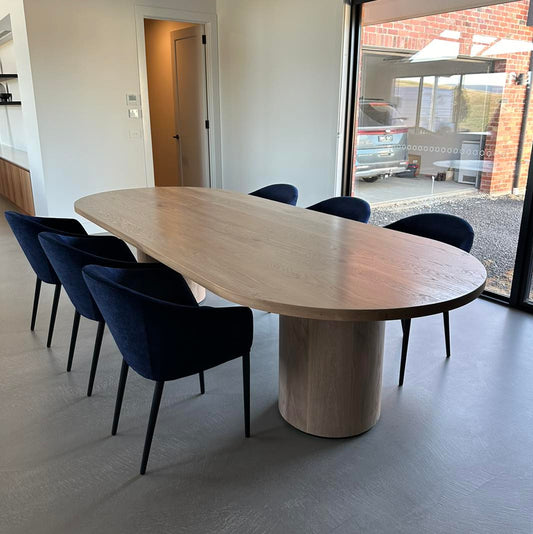 Oval Timber Dining Table