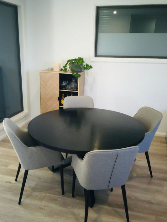 Round Timber Dining Table