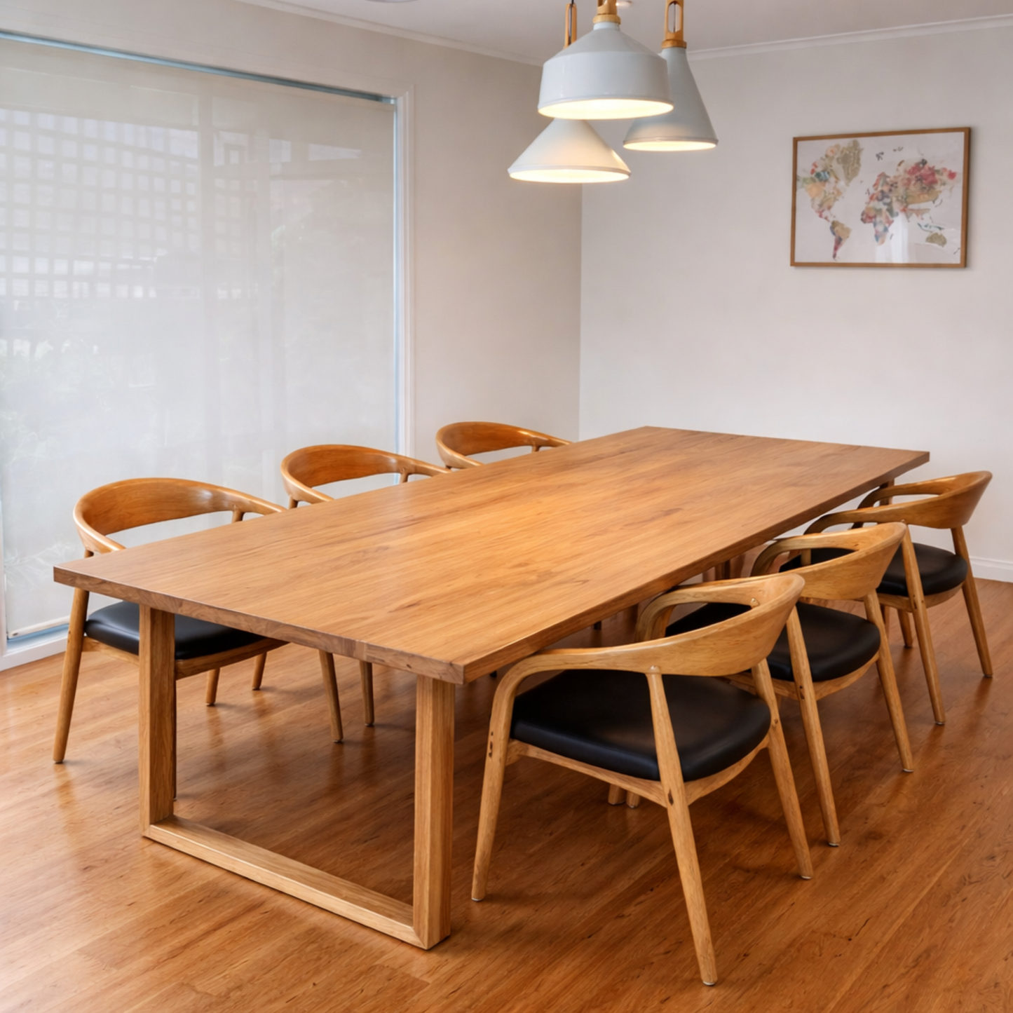 Belvedere Dining Chair — Ash with Upholstered Leather Seat