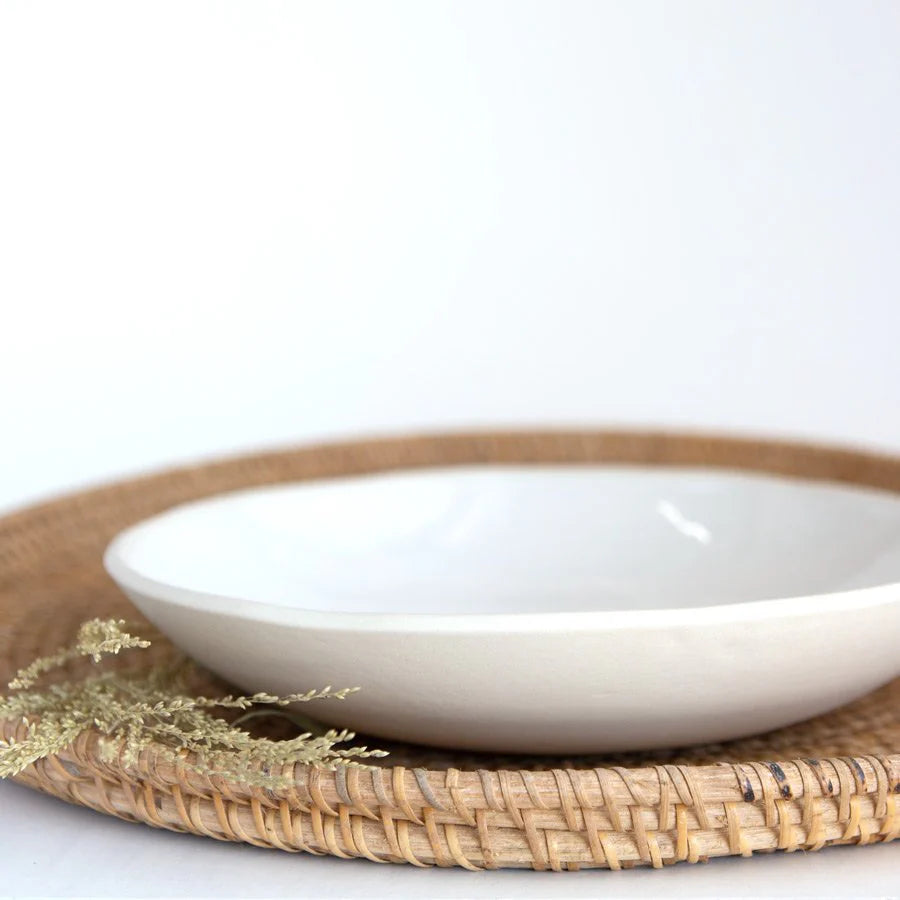 Kim Wallace Ceramic Serving bowl ~ Classic White
