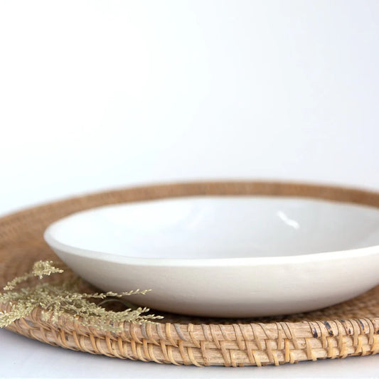 Kim Wallace Ceramic Serving bowl ~ Classic White