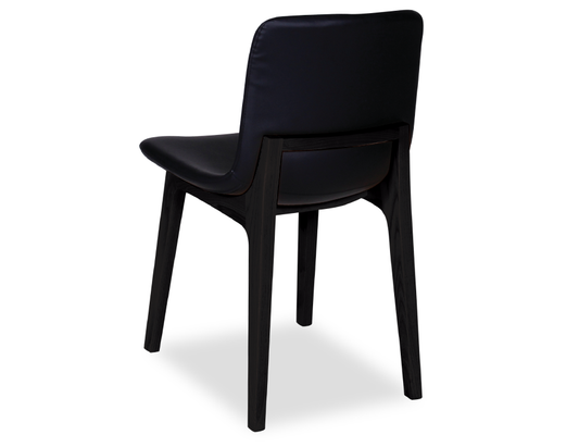 Matisse Dining Chair Solid Black Frame - Black Upholstered Padded Seat