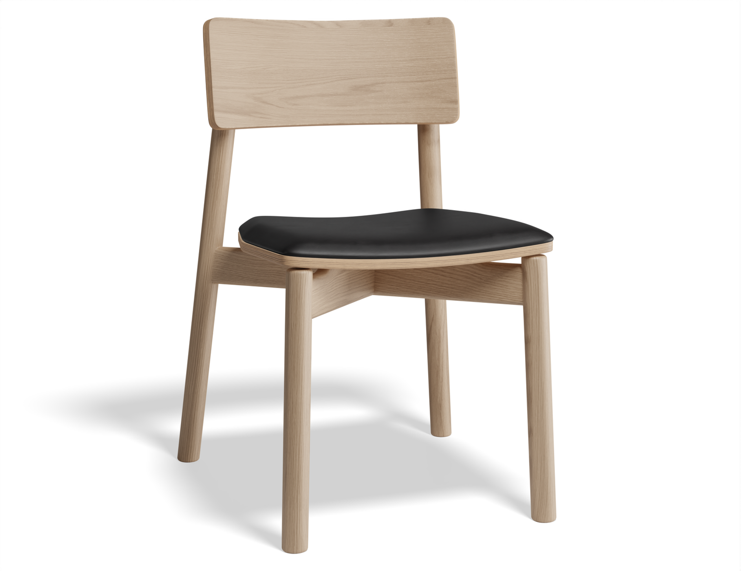 Riviera Wooden Dining Chair with upholstered seat