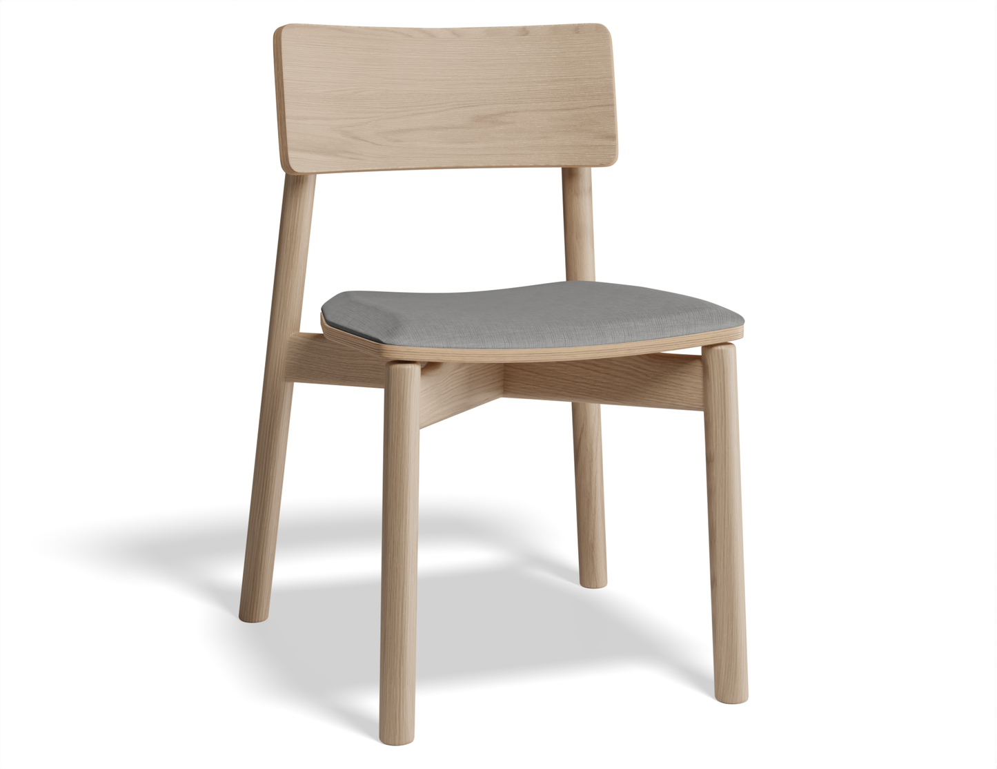 Riviera Wooden Dining Chair with upholstered seat