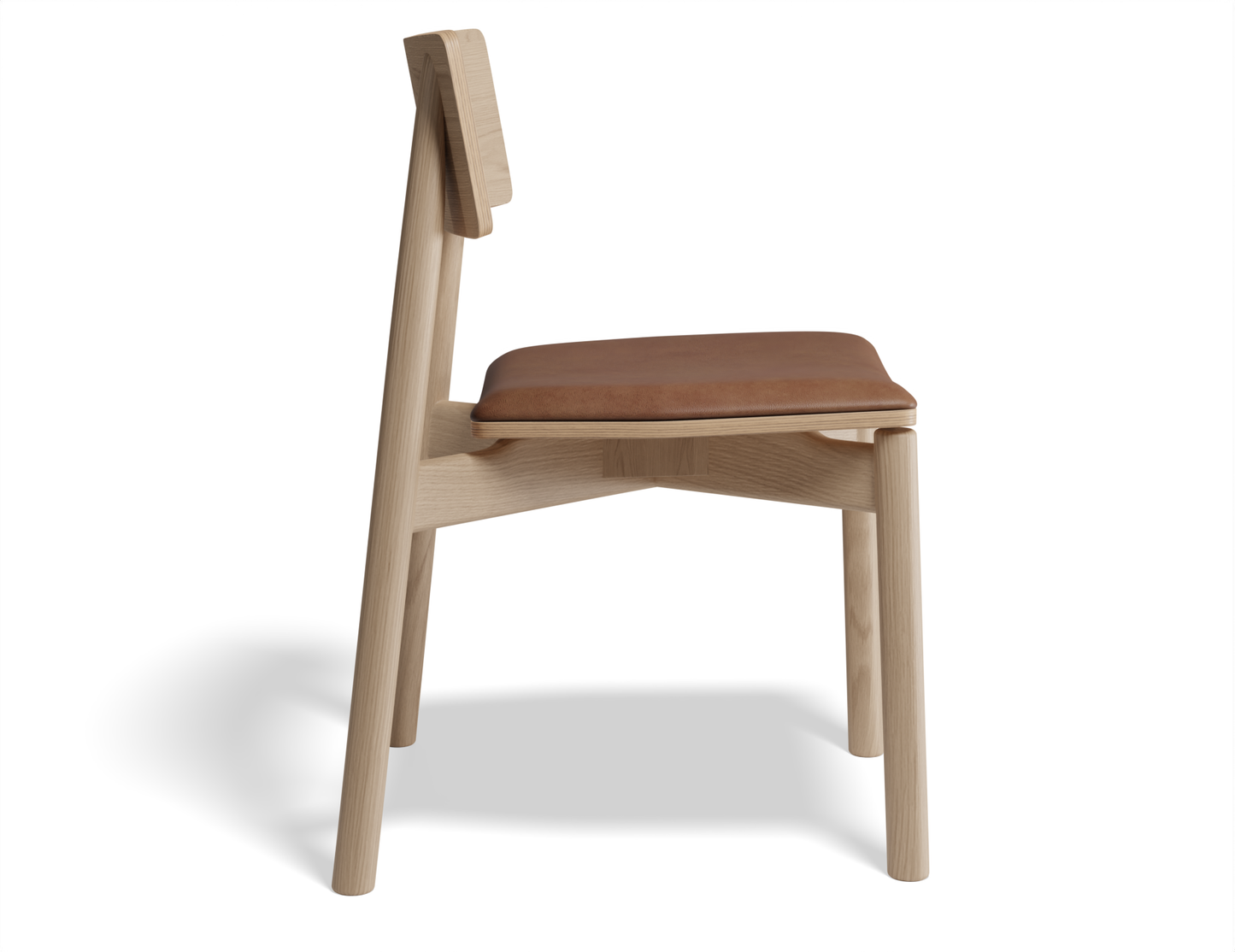 Riviera Wooden Dining Chair with upholstered seat