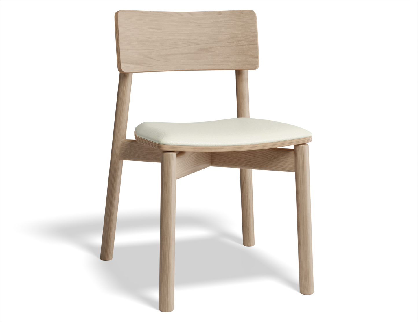 Riviera Wooden Dining Chair with upholstered seat