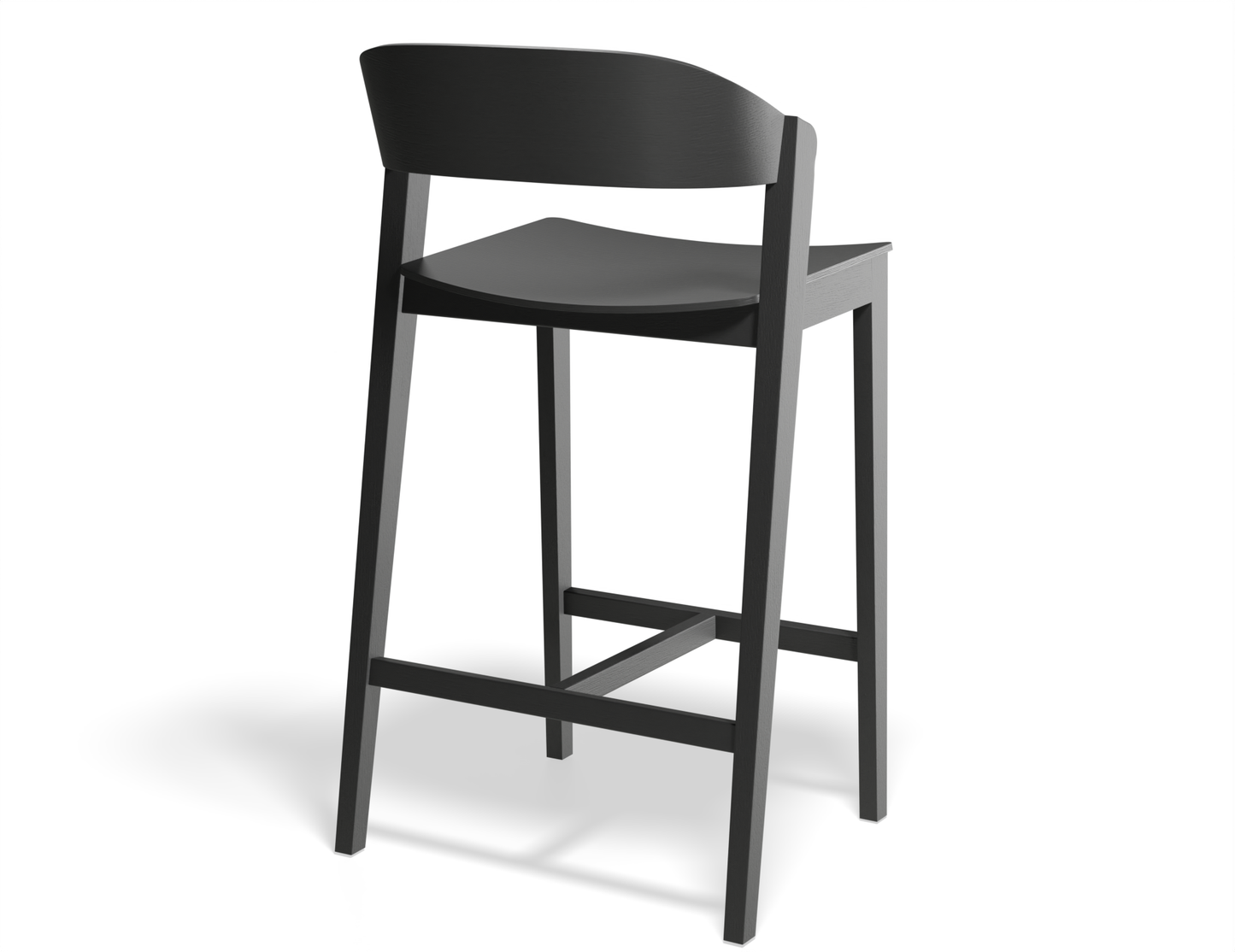 Asher Bar Stool Black Ash