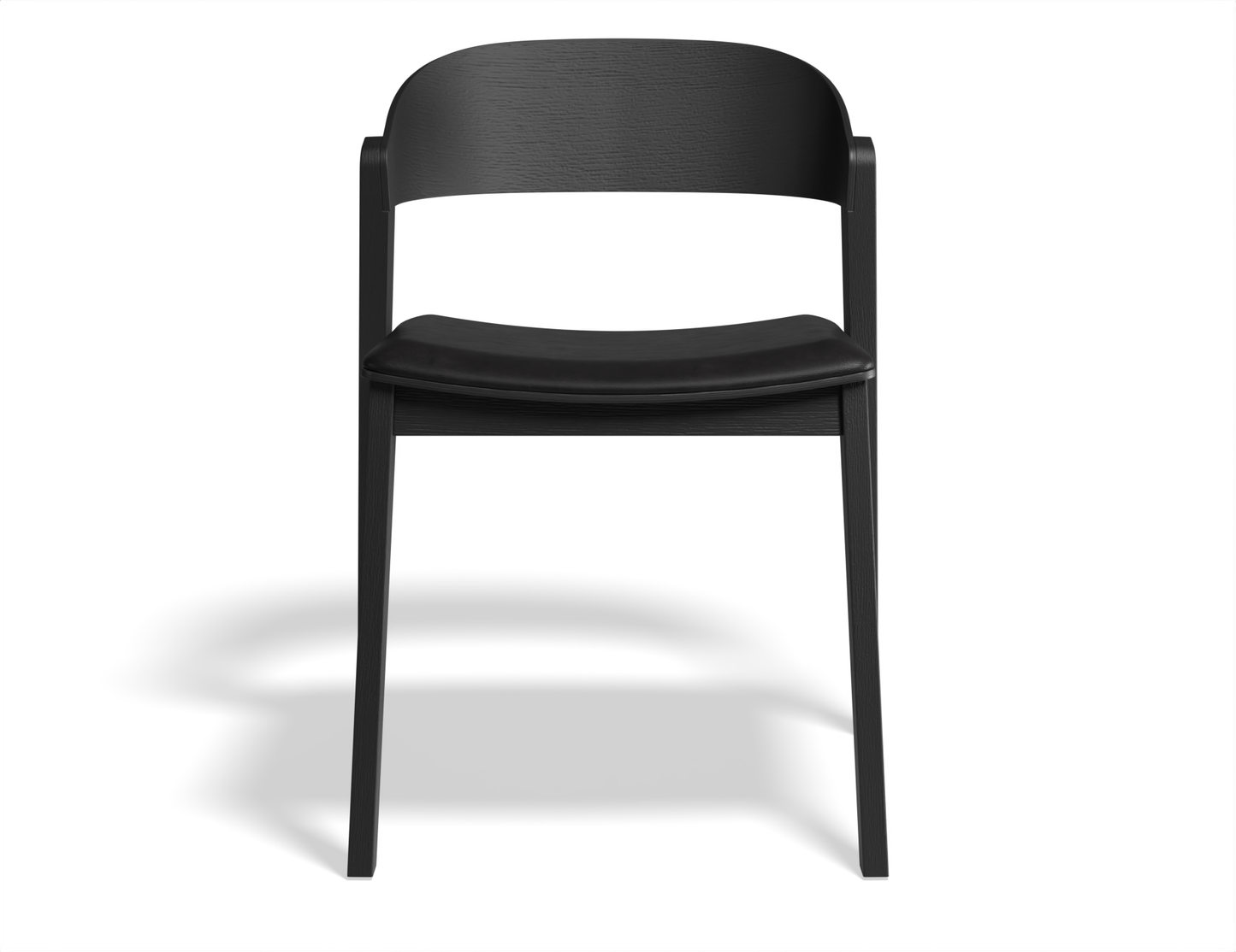 Asher Dining Chair Black Ash with Padded Seat