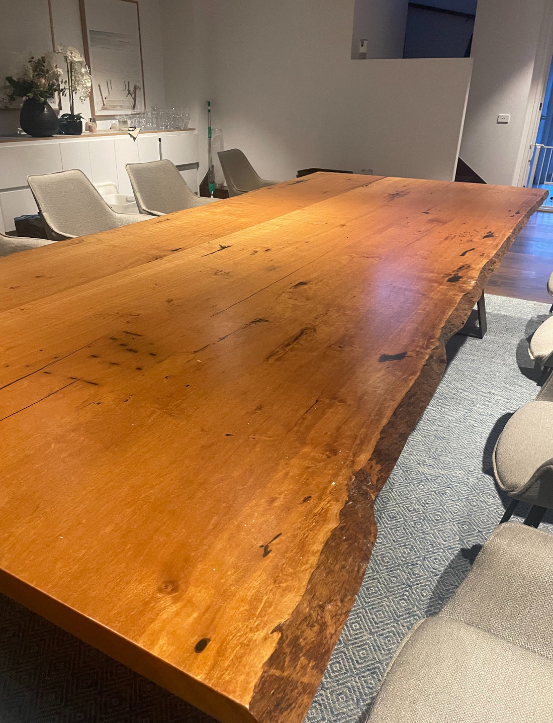 Live Edge Dining Table Blackbutt Lumber Furniture 