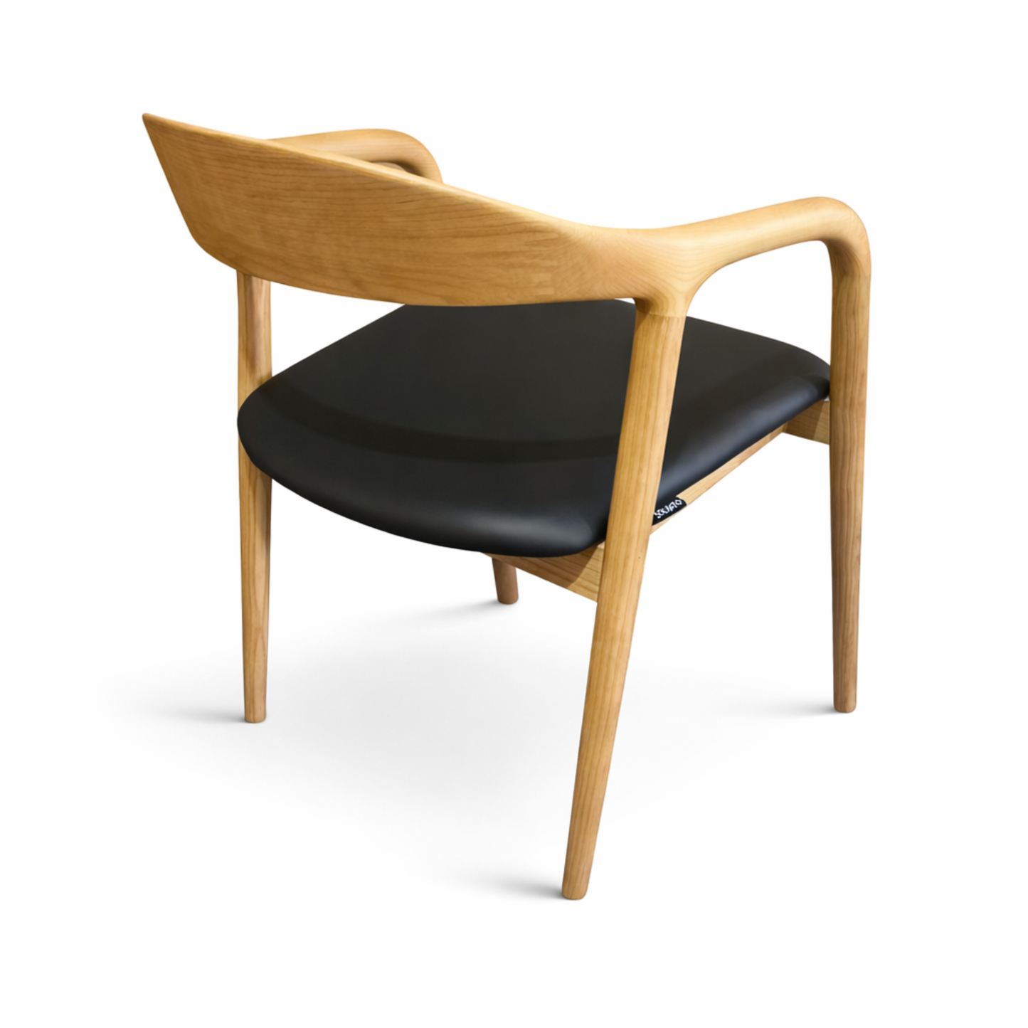 Belvedere Dining Chair — Ash with Upholstered Leather Seat