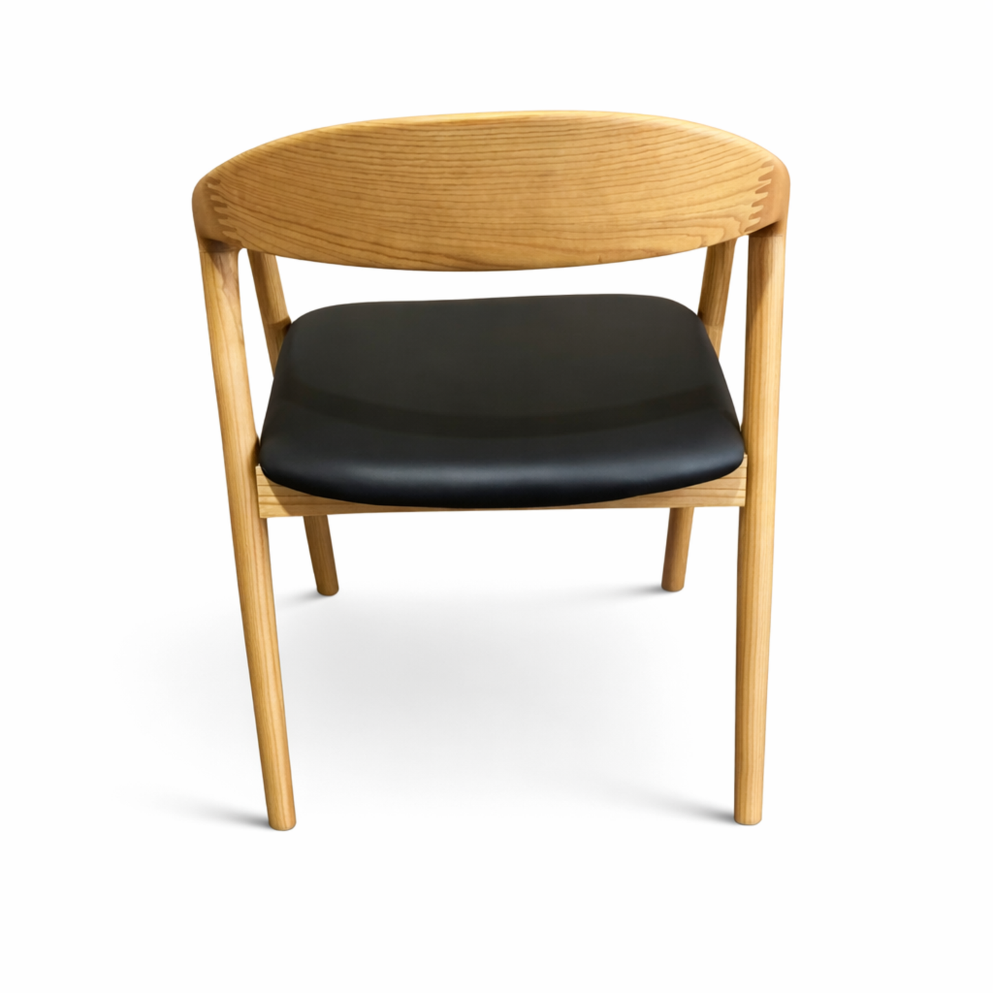 Belvedere Dining Chair — Ash with Upholstered Leather Seat