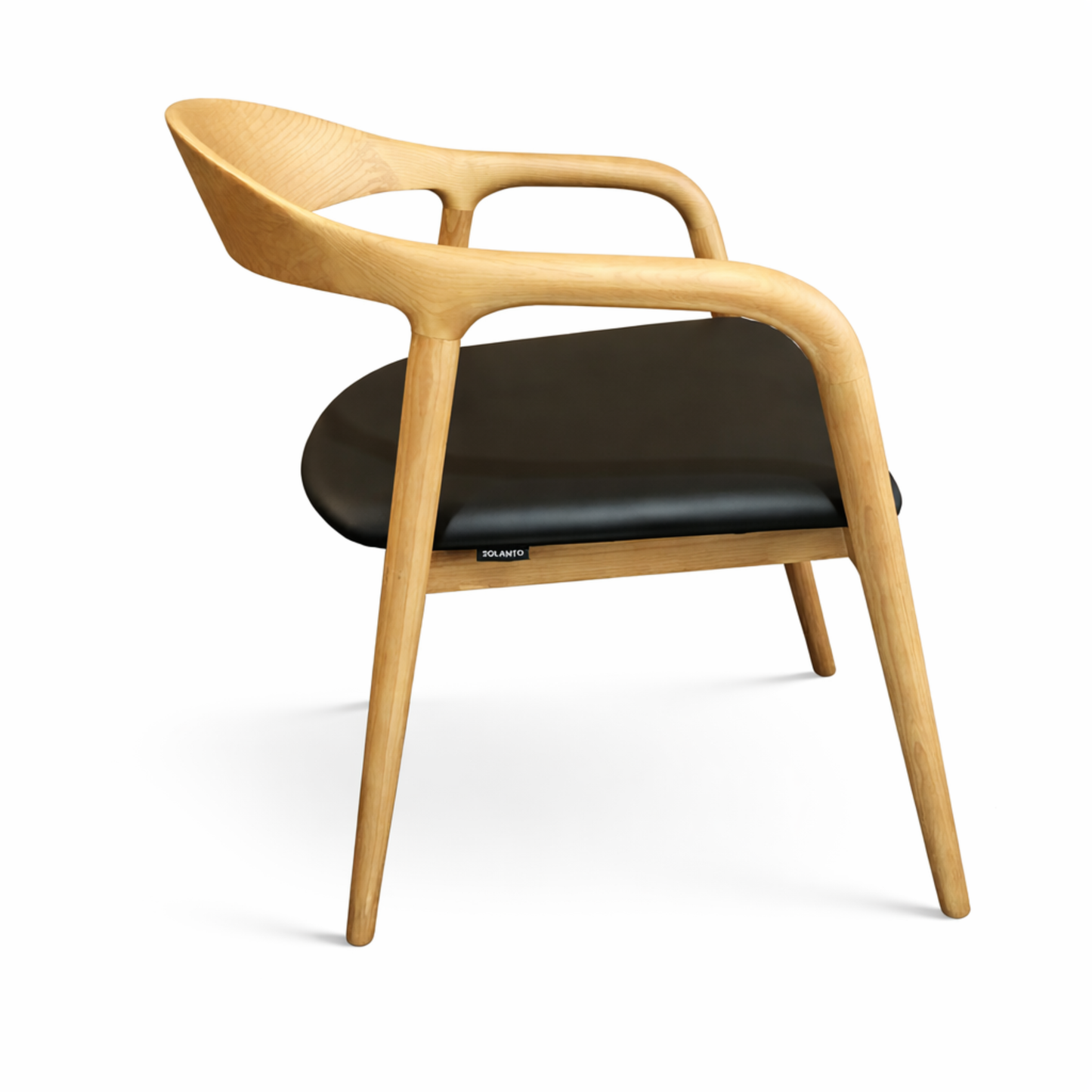 Belvedere Dining Chair — Ash with Upholstered Leather Seat