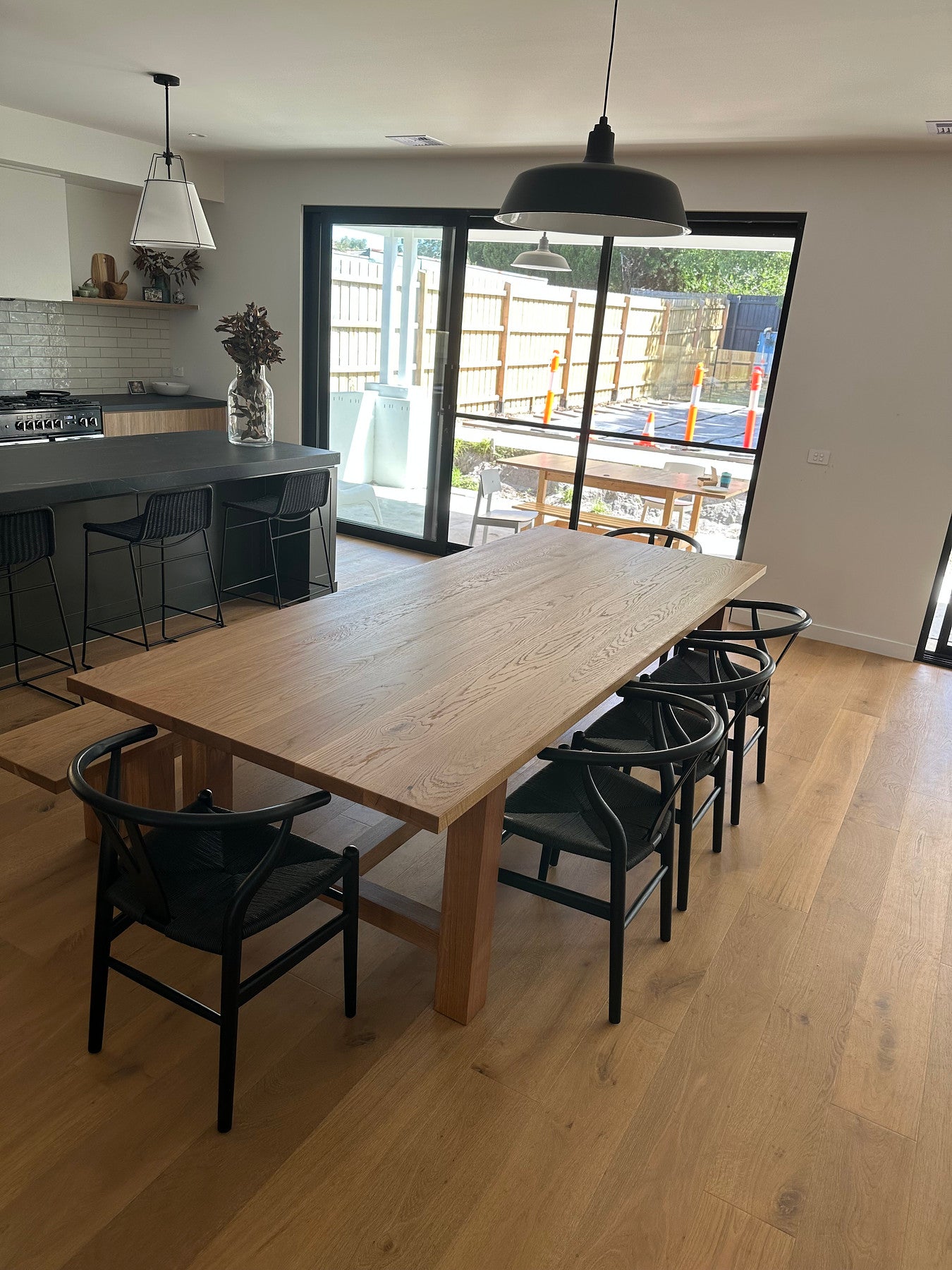 French Farmhouse Dining Table & Bench Seat