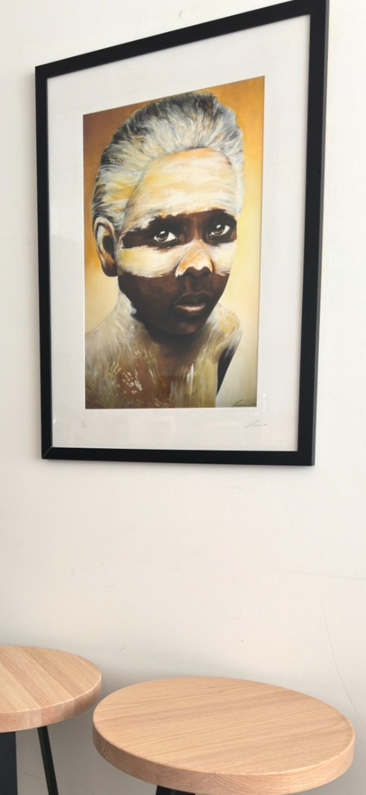 Limited Edition Ochre Boy Framed print by Artist Lionia