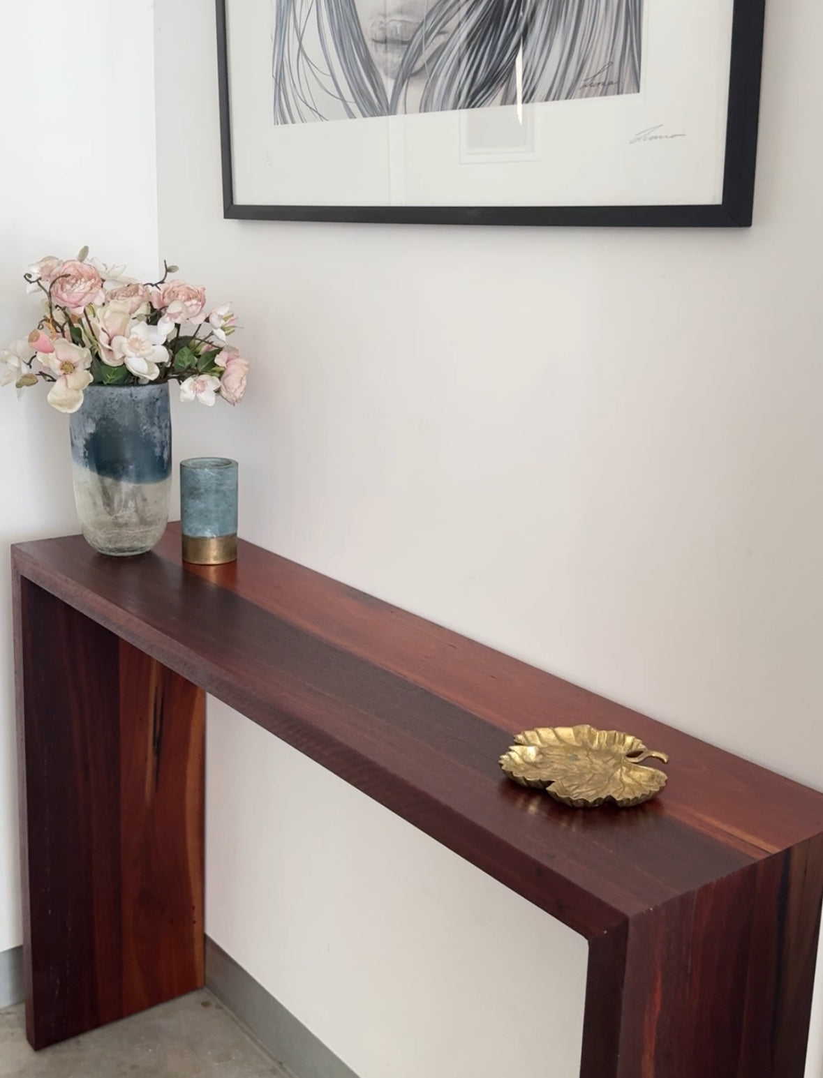 Available Now - Mitred Reclaimed Jarrah Console 1.2m L