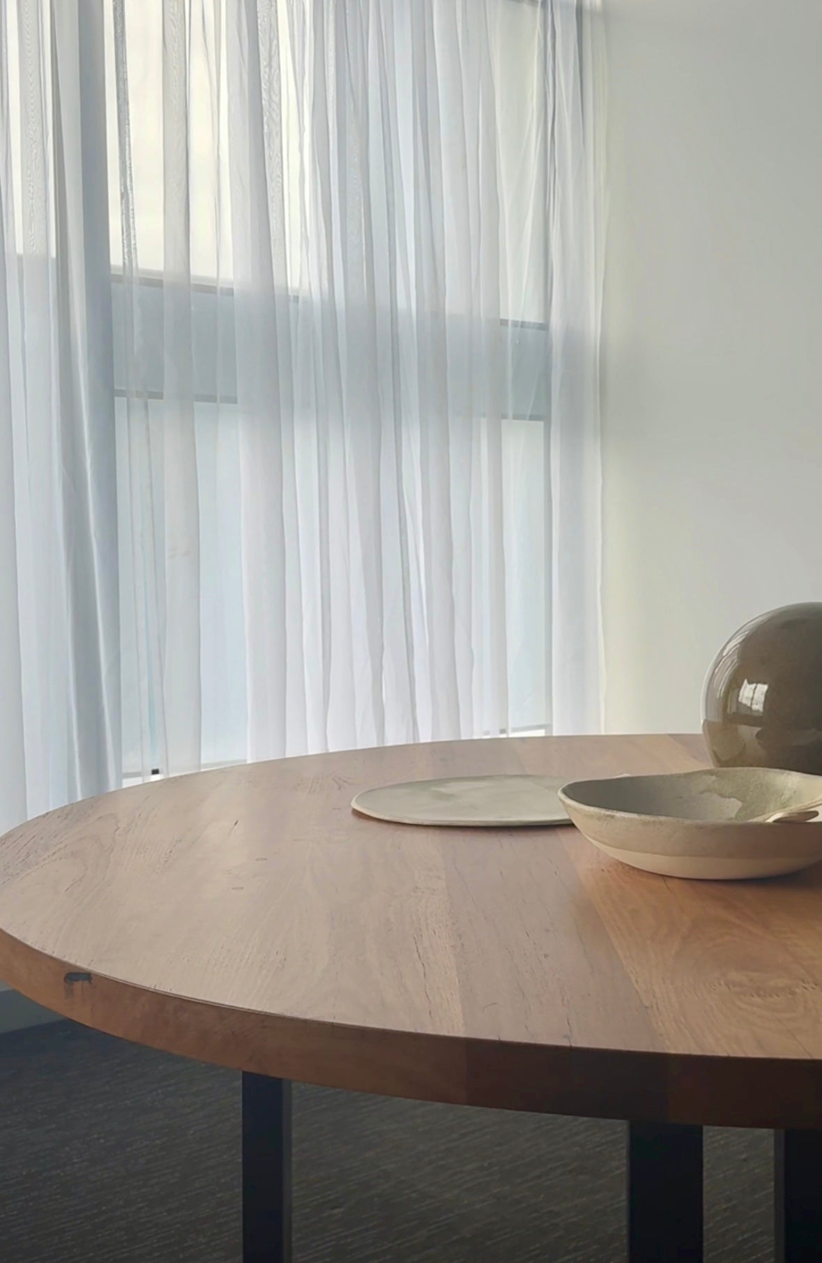 Available Now - Bespoke 1.5m Round Timber Dining Table Blackbutt