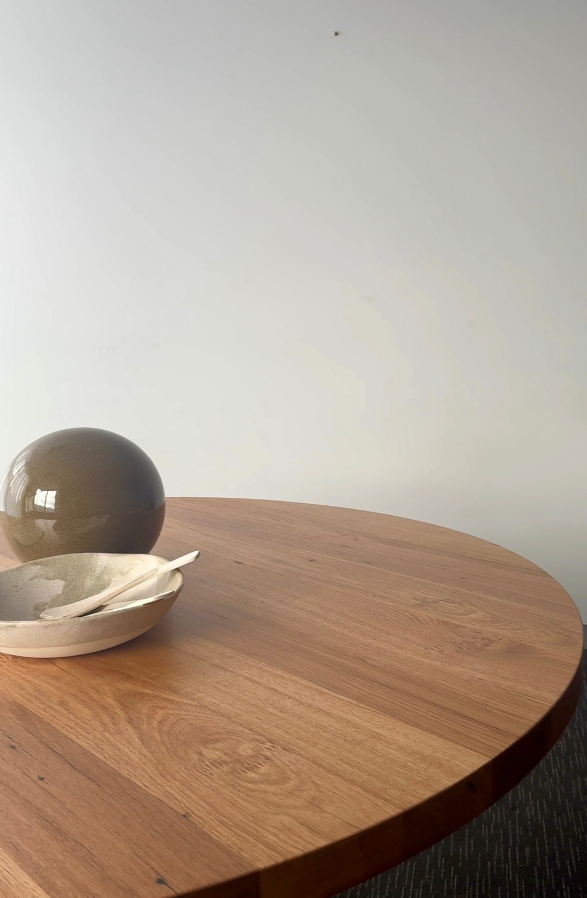 Available Now - Bespoke 1.5m Round Timber Dining Table Blackbutt