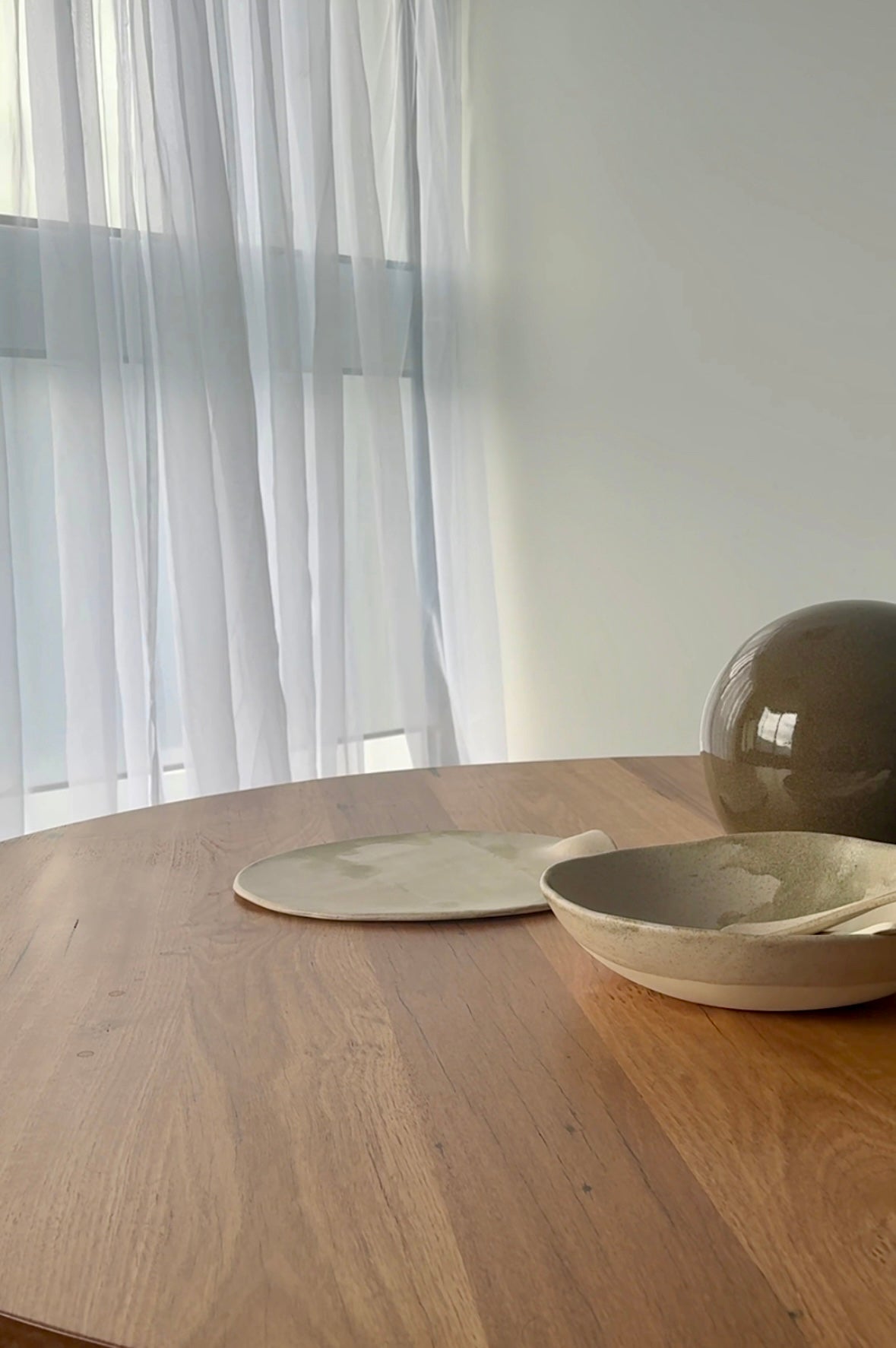 Available Now - Bespoke 1.5m Round Timber Dining Table Blackbutt