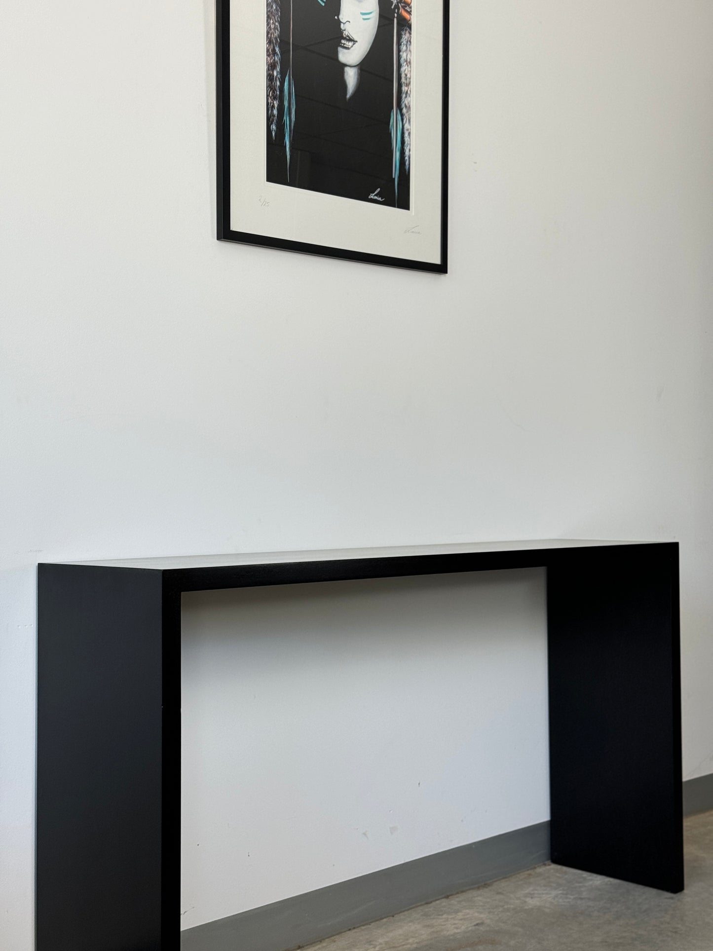 Available Now -  Erskine Black Solid Timber Entryway Console