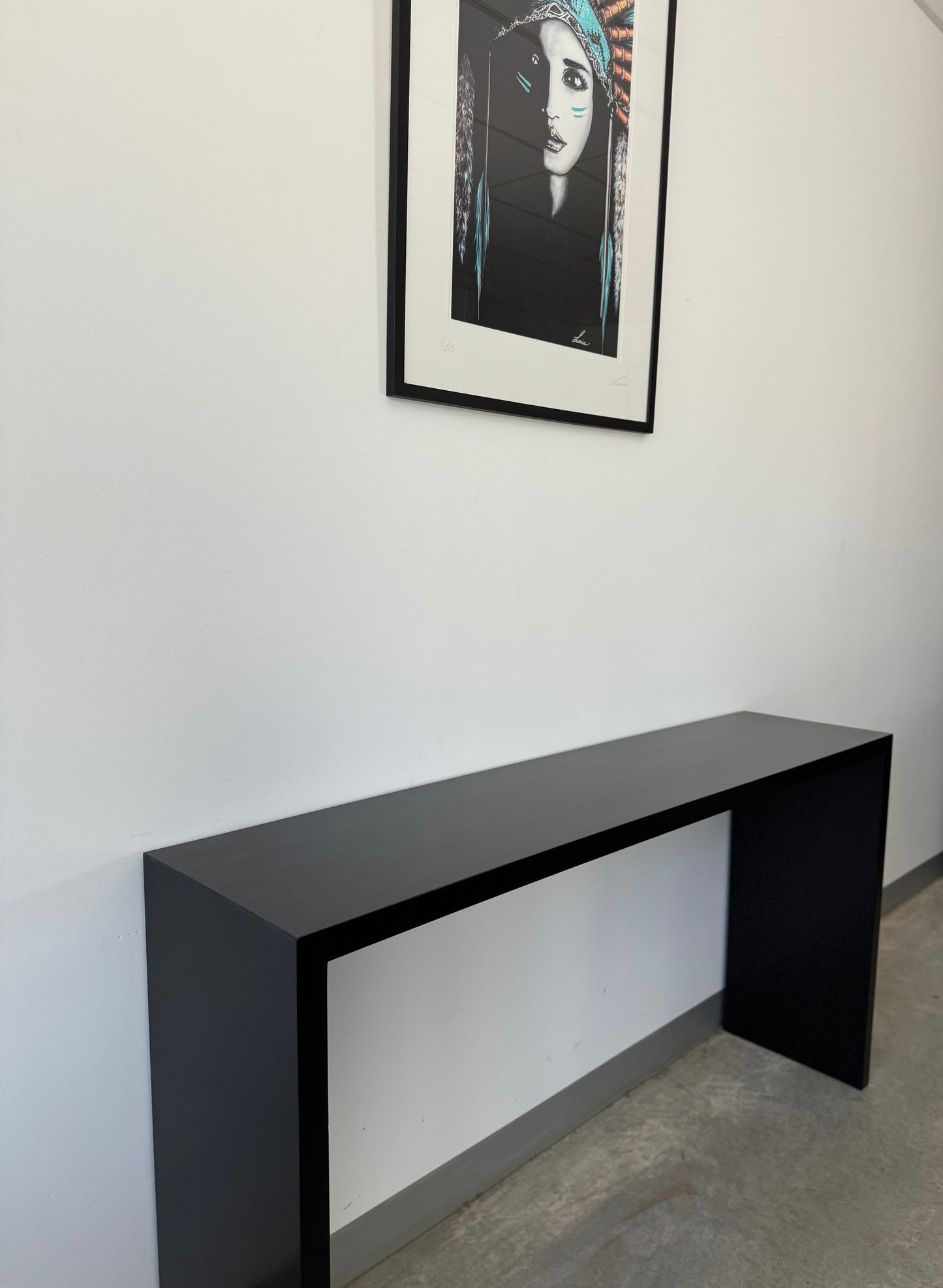 Available Now -  Erskine Black Solid Timber Entryway Console