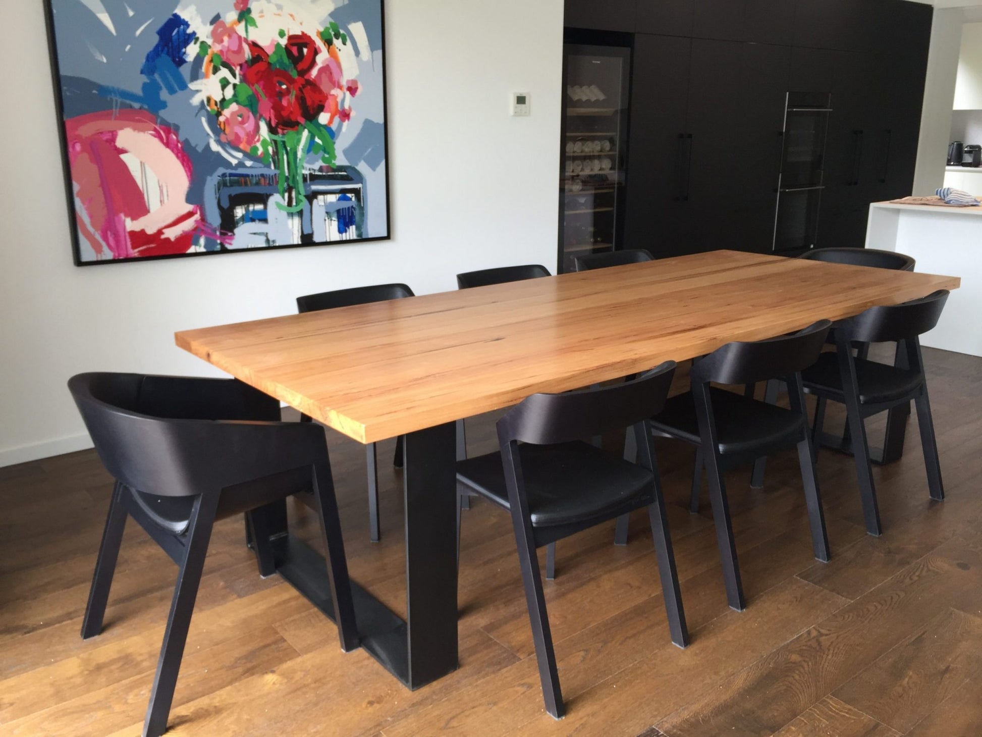 King Dining Table - 110cm W x 240cm L x 76cm H (8-10 people) / Messmate ...