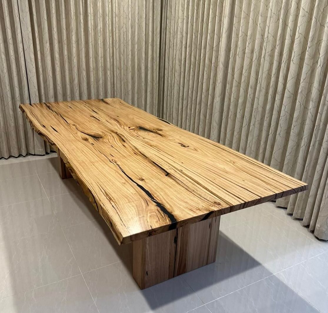Messmate Live Edge Dining Table – Custom Made Excellence - Lumber Furniture