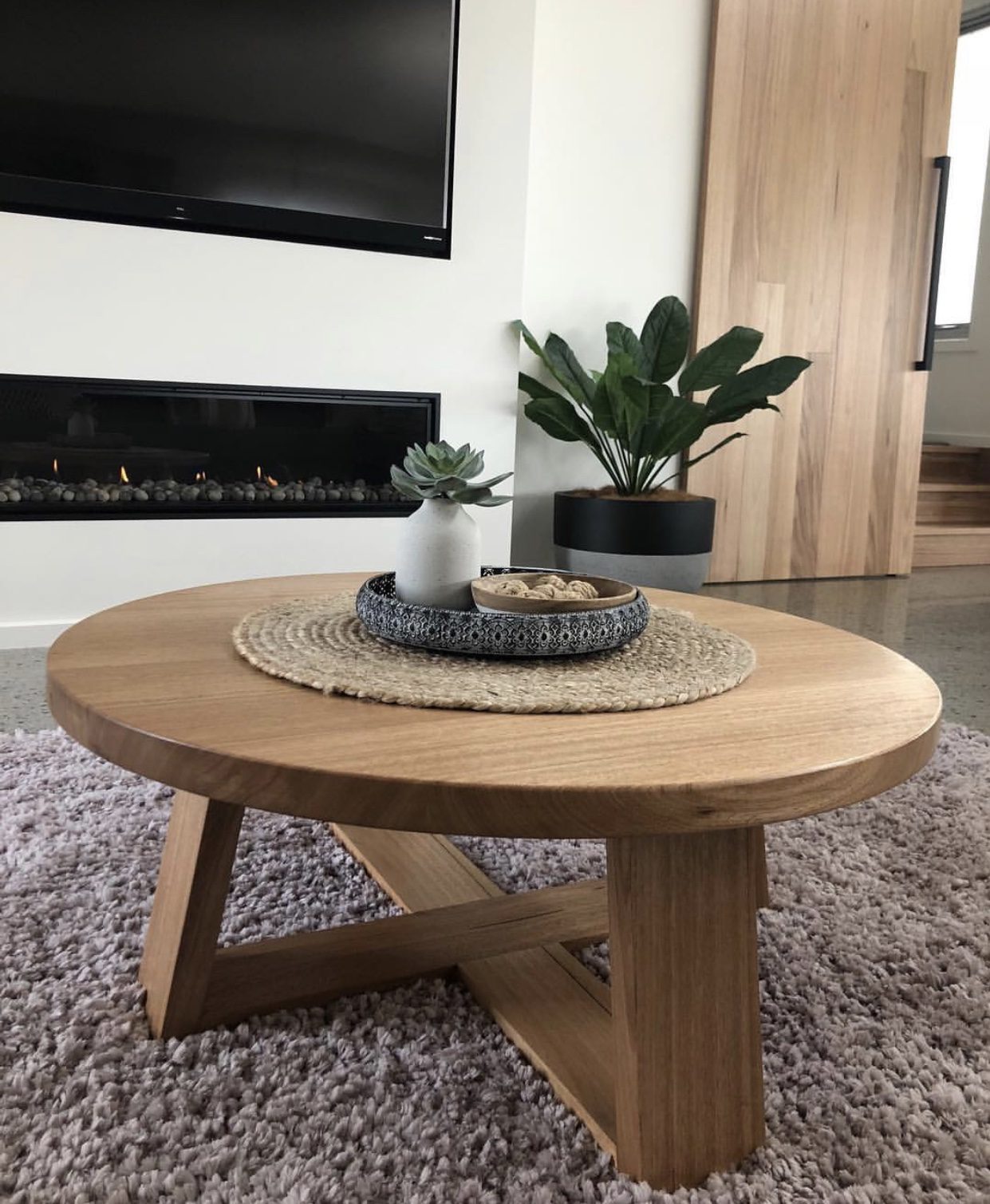 Nordic Round Coffee Table - Lumber Furniture