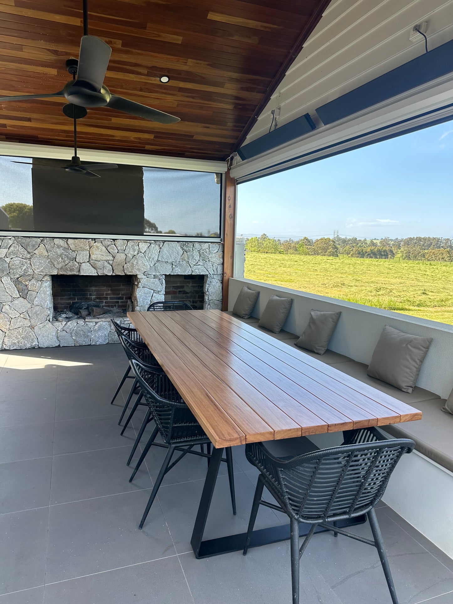 Ultimate Outdoor Artisan Dining table with Bench Seat