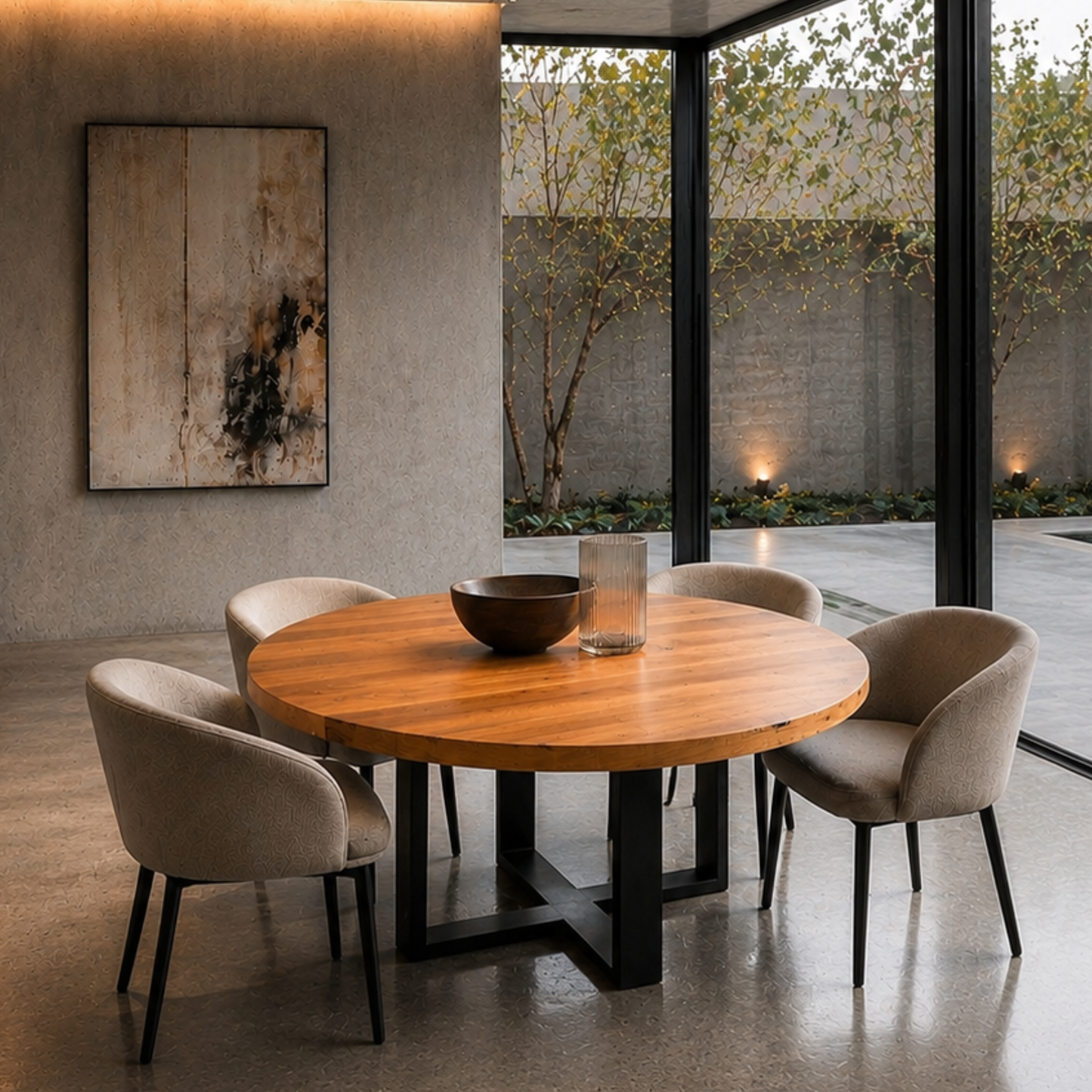 Available Now - Bespoke 1.5m Round Timber Dining Table Blackbutt