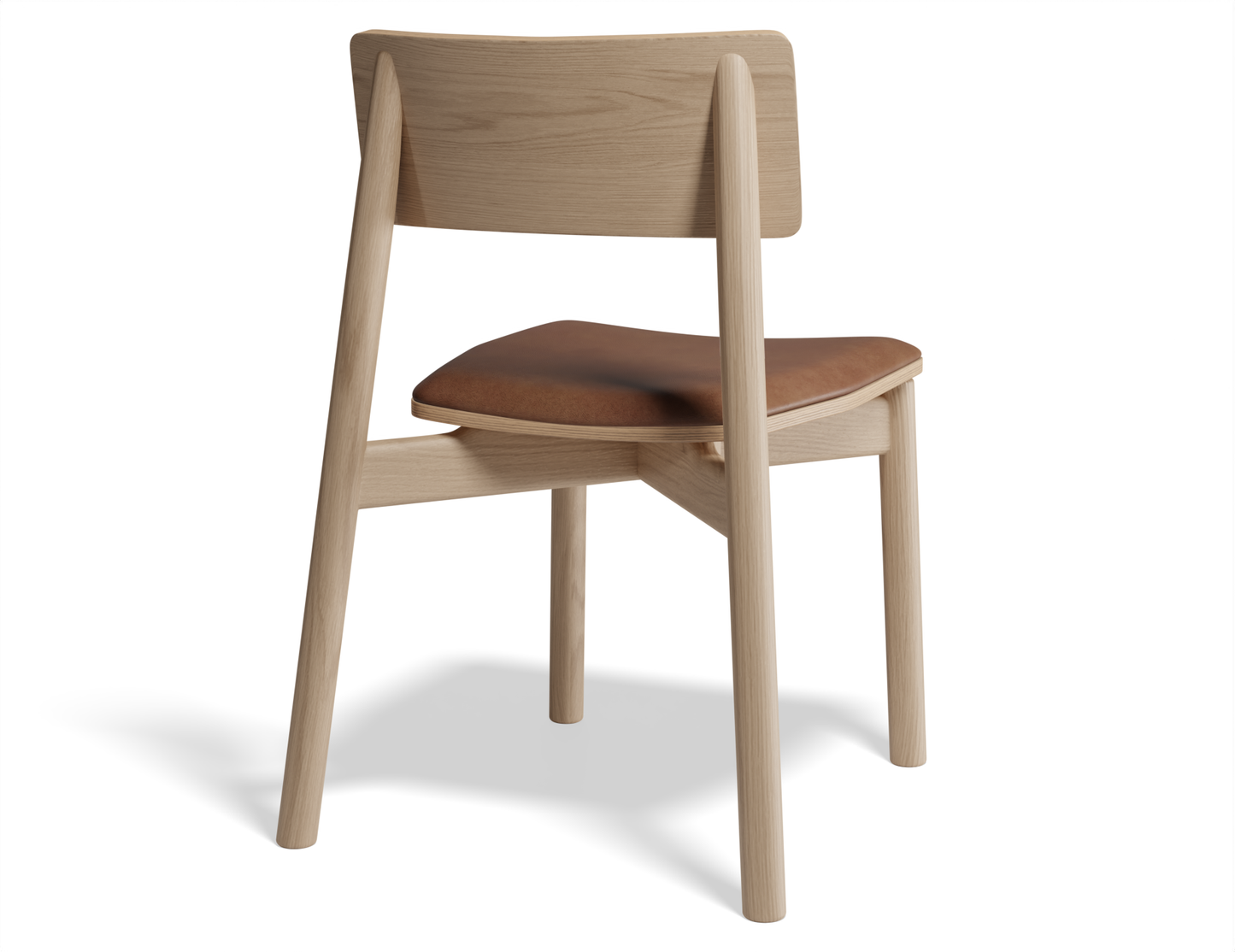 Riviera Wooden Dining Chair with upholstered seat