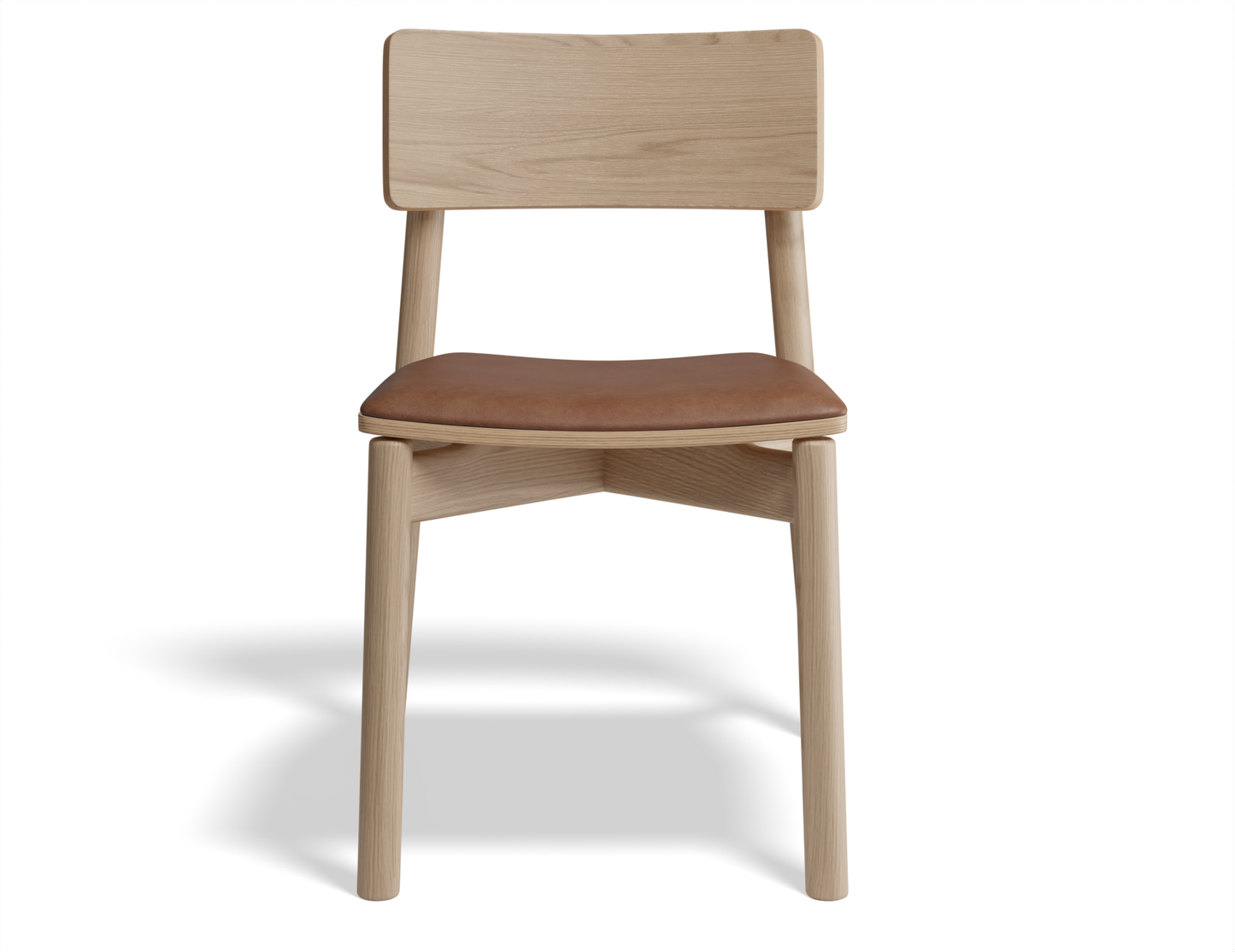 Riviera Wooden Dining Chair with upholstered seat