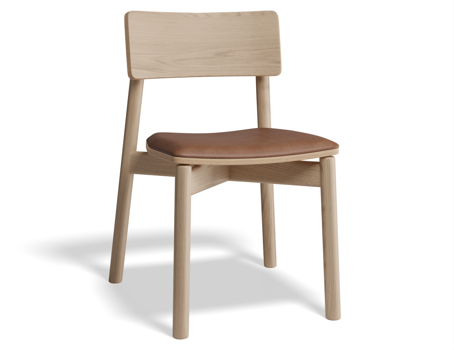 Riviera Wooden Dining Chair with upholstered seat