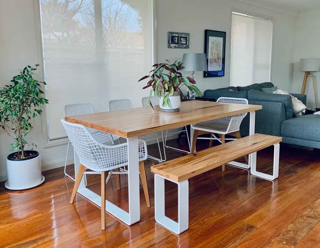 Platinum Dining Table with bench seat