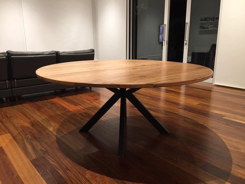 Round Pick-up Sticks Dining Table - Lumber Furniture